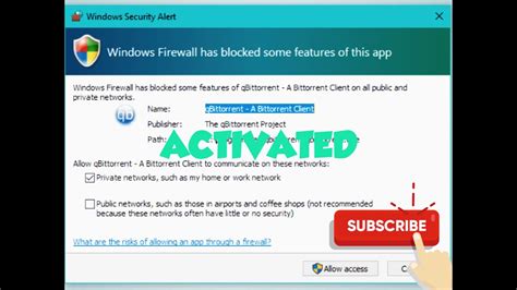 Activate windows firewall